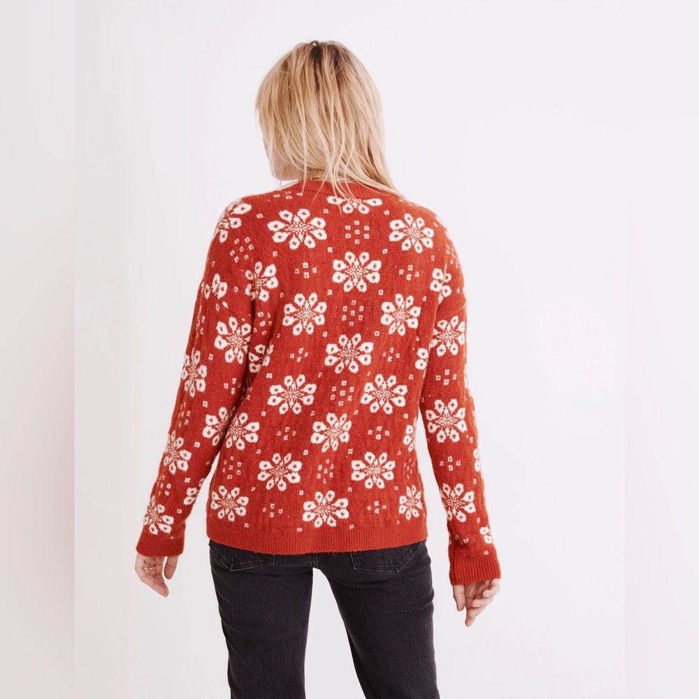 Euc Madewell Althen Patterned Pullover Sweater Sz… - image 3